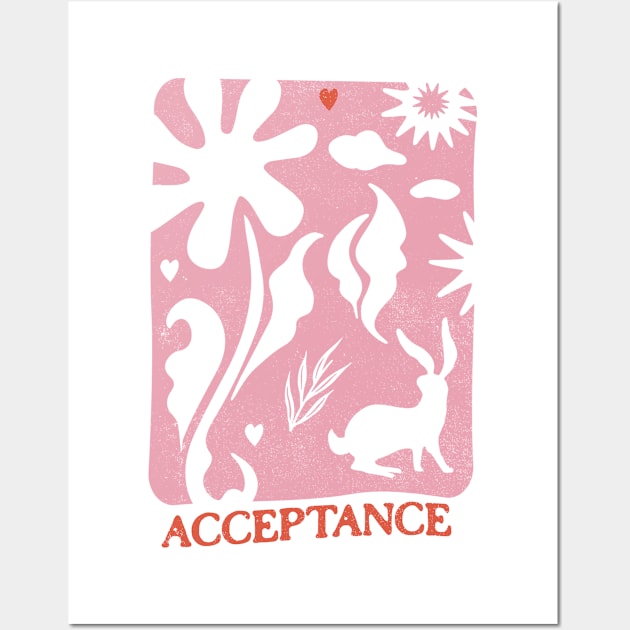 Boho Pink Acceptance Wall Art by Annelie